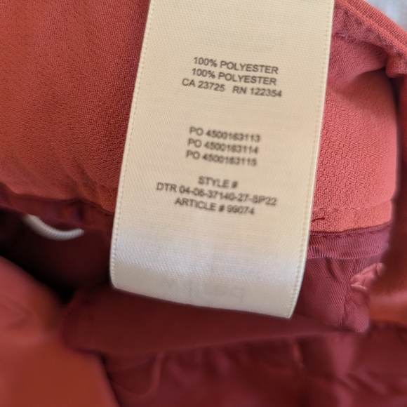 Aritzia Wilfred Womens 0 Pink Crepe Trouser Dress Pants Preppy Academia Classic - Picture 8 of 8